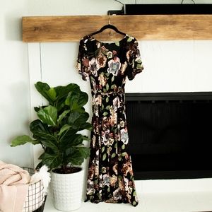 BRAND NEW High-Low Dress in Black Floral